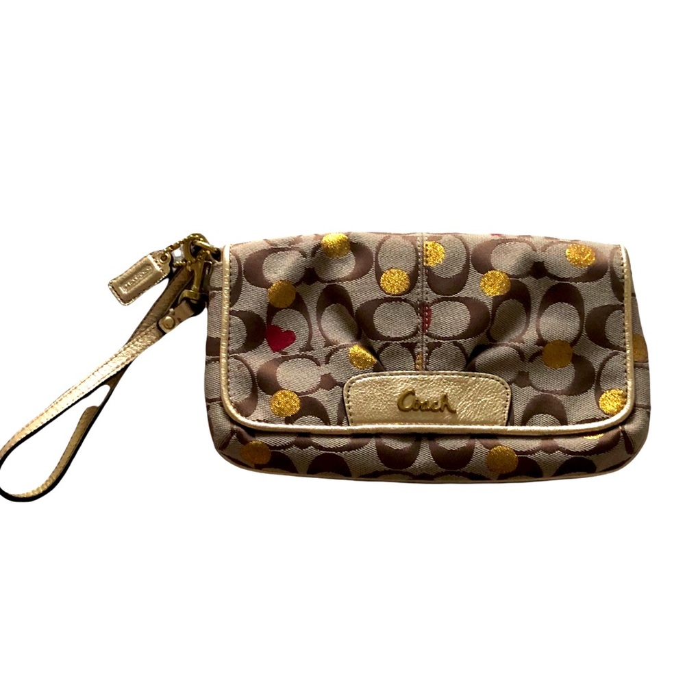 Coach Signature Jacquard Wristlet